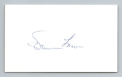 #ad VERN LAW Autograph Signed 3x5 Index Card Authentic AUTO w JSA LOA