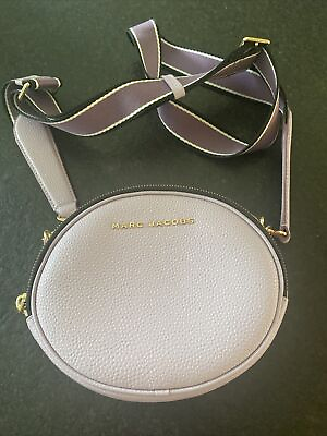 #ad Marc Jacobs Rewind Oval Fair Orchid Leather Crossbody Bag Lilac Purple