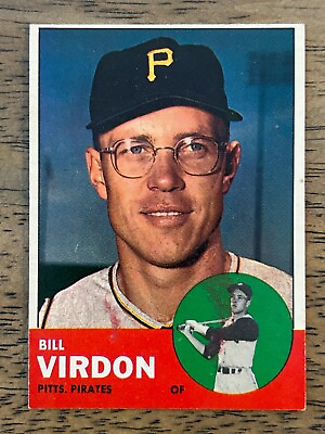 #ad Bill Virdon 1963 Topps Baseball WRONG BACK ERROR #19 Pete Burnside EX STAIN RARE