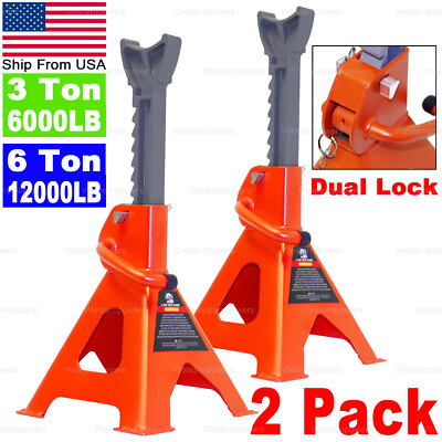 #ad 3T 6T Heavy Duty Jack Stands With Dual Locking For Car Truck Tire Change Lift