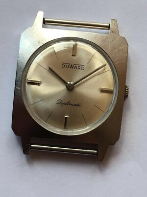 #ad Vintage RARE WATCH DUWARD DIPLOMATIC SWISS MADE ANTIMAGNETIC TOP RRR SALE
