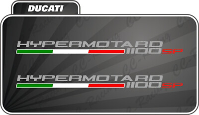 #ad 2 Adhesives Ducati Hypermotard 1100 Sp With Flag All Colours