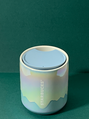 #ad NWT Starbucks 2023 Holidays Iridescent Rainbow Glacier Drip Ceramic Mug 8oz
