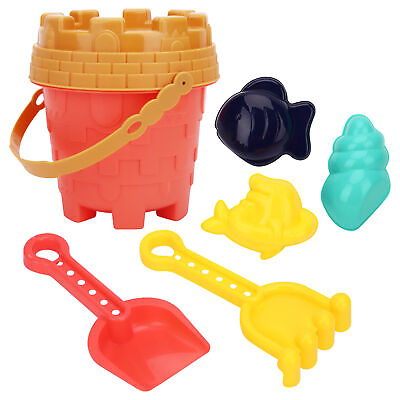 #ad 6pcs set Beach Sand Toys Creative Smooth Edge Bathing Water Toys Eco frie Orange