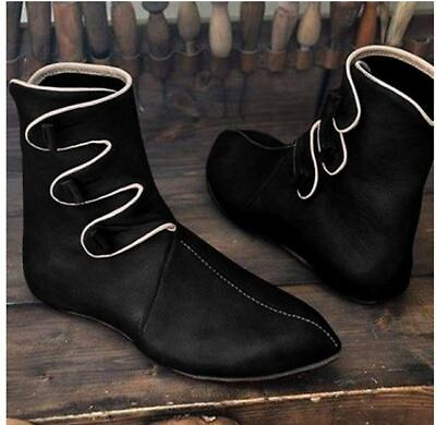 #ad Mens Pointed Toe Chic Ankle Loafers Retro Boots Slip On Casual Shoes Fashionable