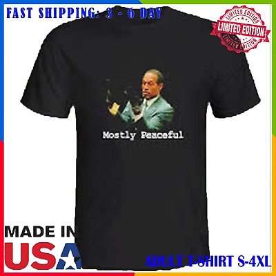 #ad HOT Oj Simpson Mostly Peaceful T Shirt Full Size S 2XL