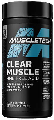 #ad Muscletech Clear Muscle HMB Free Acid Softgels for Lean Muscle and Recovery42Ct