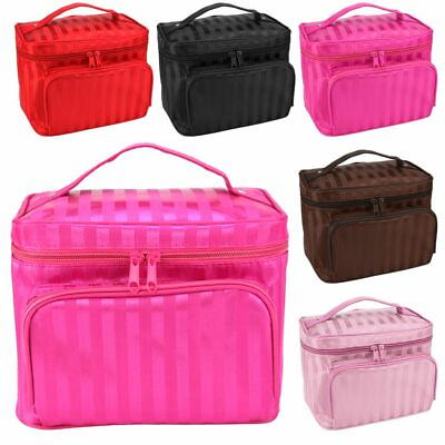#ad Professional Large Cosmetic Case Makeup Bag Storage Handle Organizer Travel Kit