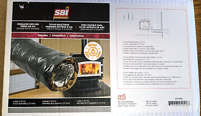 #ad SBI Insulated pipe for fresh air kit. 5quot; diameter 4#x27; long.