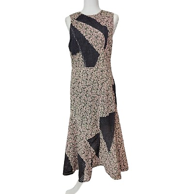 #ad Cedric Charlier Dress Womens Italy 46 US Size 12 Floral Midi Lined Ladies