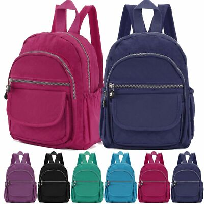 Women Large Backpack Purse Nylon Shoulder Rucksack Travel Bag School Packsack $16.73