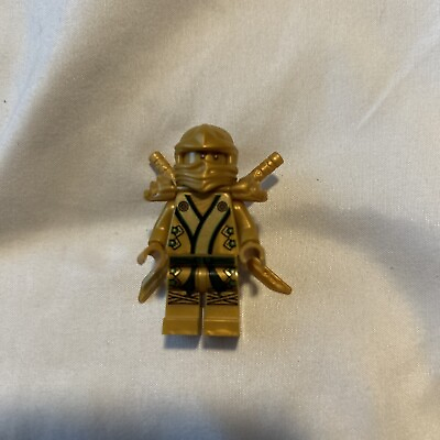 #ad LEGO Ninjago Lloyd Golden Ninja The Final Battle Minifigure w Katanas #NJO073