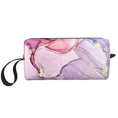 #ad Marble Pink Women Makeup Cosmetic Bag Small Travel Toiletry Bag Zipper Purse ...
