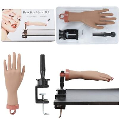 #ad Practice Hand for Acrylic NailsFlexible Nail Practice Hands Training Kits.Ma...