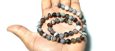 #ad Botswana Agate Round 8mm Smooth Loose Gemstone Beads 1 Strand 14quot;Inch