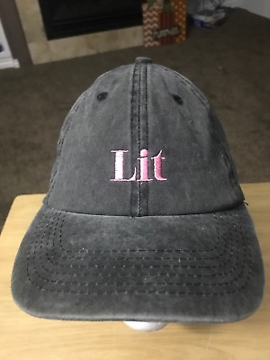#ad Pink Lit Light you up Grey Baseball Cap Hat
