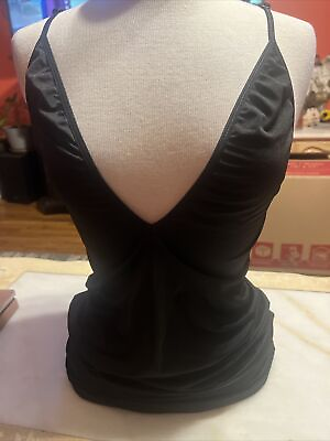 #ad dreamgirl lingerie Size Small Black Sexy Backless Silky Slip Dress.*48