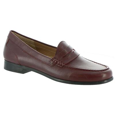 #ad Array Womens Harper Leather Slip On Flats Penny Loafers Shoes BHFO 5467