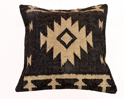 #ad Indian Square 18quot; Inch Jute Cushion Cover Kilim Wool Handmade Pillow Decorative
