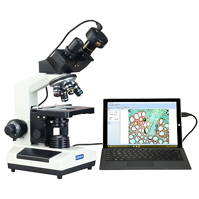 #ad OMAX 40X 1600X Binocular Lab Compound Microscope with 1.3MP Digtal Camera