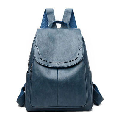 Women Backpack Purses Leather Female Bag School Bags Travel Ladies Rucksack $42.77