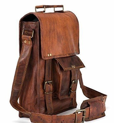 New Men#x27;s Vintage Brown Genuine Leather Messenger Laptop Satchel Shoulder Bag $29.43