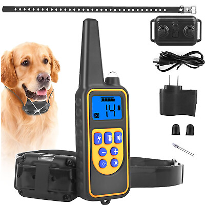 #ad Dog Training Collar Rechargeable 875 Yard Remote Electric Pet Shock Waterproof