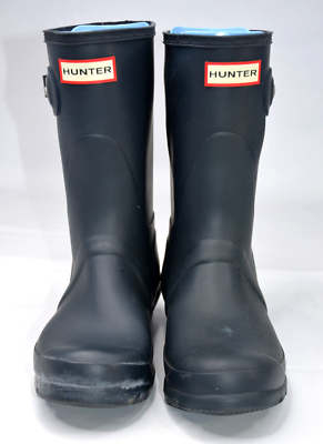 #ad Hunter Rain Boots Original Short Matte Black Waterproof Womens Size 7 Wellies