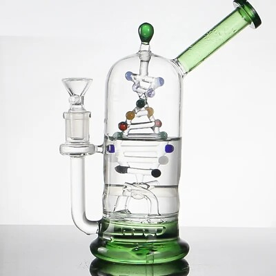 #ad New Glass Gene Tornado Water Bong Pyrex Hookah Pipe Percolator Bubbler W bowl