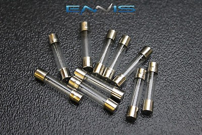 #ad 10 PACK 1 AMP AGC FUSES NICKEL PLATED GLASS FAST BLOW 1 1 4 1 4 INLINE AGC1