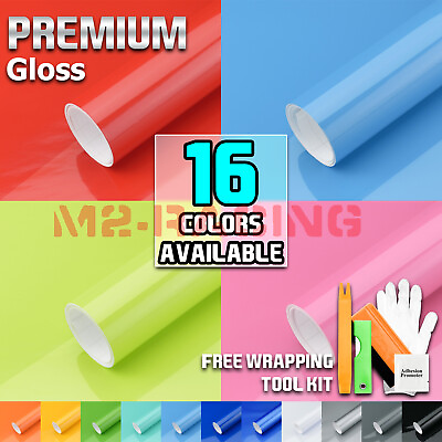 #ad Gloss Glossy Vinyl Car Laptop Auto Wrap Sticker Decal Bubble Free Air Release