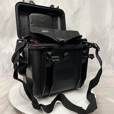 #ad Hard Plastic Storage Box Protective Case Black Camera Case