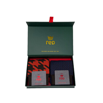 #ad Gift Box RED With 2 Pairs Of Socks Long Man Brown Corvo Fantasy Max