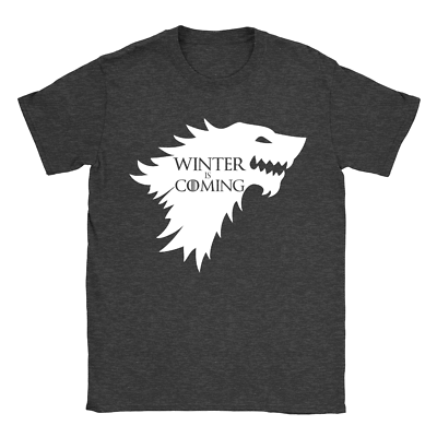 #ad Winter Is Coming Mens T Shirt Game Of Thrones Cool Quote Slogan Present