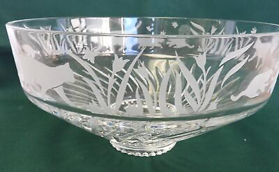 #ad Lenox Crystal 10quot; Round Bowl Crystal Cats. #588