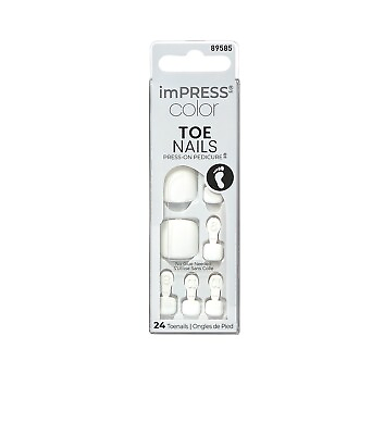 #ad 2X imPRESS Color Toe Nails Press On Pedicure 525X All Smiles