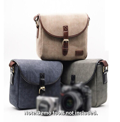 #ad Camera Shoulder Messenger Bag Cover Case Crossbody Insert Padded For DSLR SLR