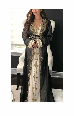#ad Sale Moroccan Dubai Kaftan Abaya Fancy Hand Zari Work Vary Fancy Women Dress