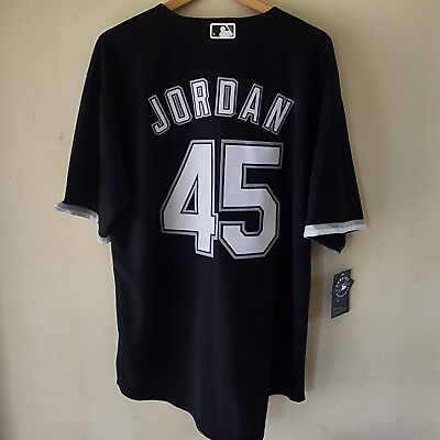 #ad Men#x27;s Michael Jordan Chicago White Sox Black Baseball Jersey SIZE MEDIUM