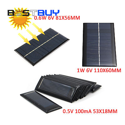 #ad 0.5V 100mA 0.6W 6V 1W 6V Solar Panels Battery Charge Solar Battery Panels