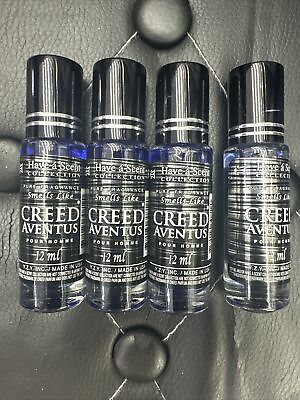 #ad Creed Aventus By Y.Z.Y Have A Scent Men 12ML Rollerball Cologne New 4 Pc x 12 ml