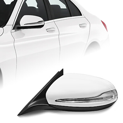 #ad Left Driver Side Mirror For 2017 2020 MERCEDES E200 E300 E450 with Blind Spot