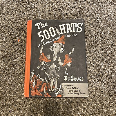 #ad The 500 Hats of Bartholomew Cubbins Dr Seuss 1st Edition 1938 w Dust Jacket