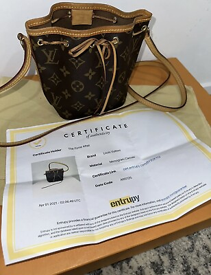 #ad Louis Vuitton Nano Noe Handbag AUTHENTIC