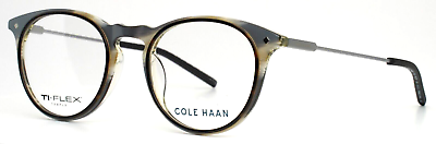 #ad COLE HAAN CH5028 240 Grey Horn Womens Round Full Rim Eyeglasses 50 20 135 B:42
