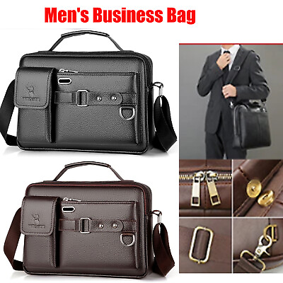 Men#x27;s Genuine Vintage Leather Messenger Laptop Briefcase Satchel Business Bag US $21.99