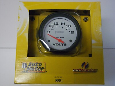 #ad AutoMeter Phantom 5891 Voltmeter Gauge Kit with installation kit