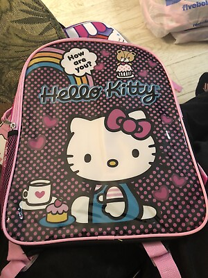 #ad New Sanrio Hello Kitty Tea Party and Friends Girls School Backpack 15quot; x 12quot;x 5quot;