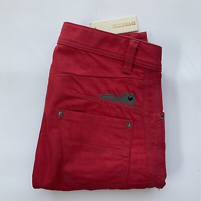 #ad $195 Diesel Men’s Darron Regular Slim Tapered Jeans 008QU In Red Size W29 X L32