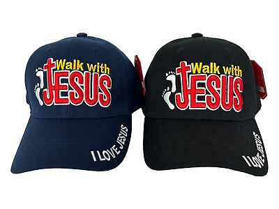 #ad Baseball Cap Men Women Religious Walk With Jesus Adjustable